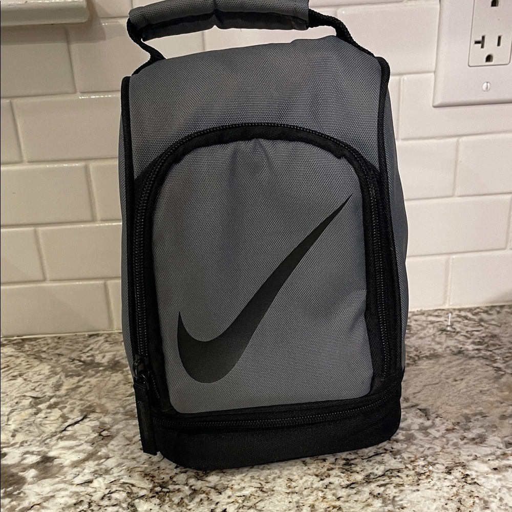 Nike Black and Gray Kids Lunch Bag